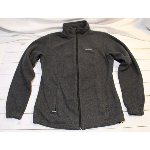 Columbia Women's (S) Charcoal Gray Fleece Full Zip Jacket Pockets Outdoors - Picture 4 of 13